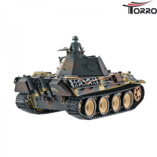 Panther G Profi Metallausführung BB Version Braun/TarnTORRO Panzer mit Holzkiste