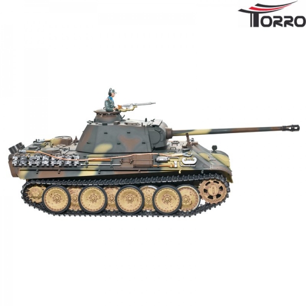 Panther G Profi Metallausführung BB Version Braun/TarnTORRO Panzer mit Holzkiste